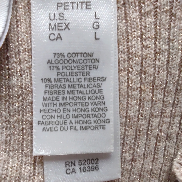 Gold V-Neck Scoop Sweeater with Ruffles PL - Picture 8 of 8